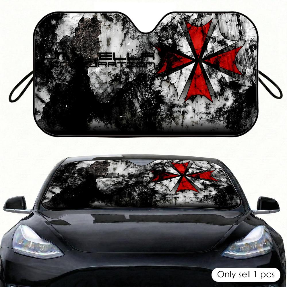 Car Sunshade Windshield Umbrella Foldable - Parasolka przeciwsłoneczna do samochodu z motywem
